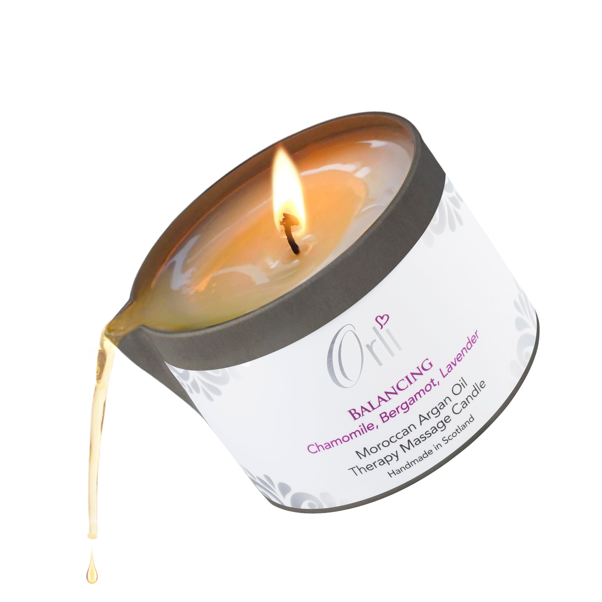 Balancing massage candle for restoring harmony and relaxing spa treatments