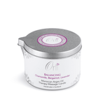 Balancing massage candle melted oil texture and calming spa ambience