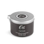 Café noir massage candle melted oil texture and warm comforting spa ambience
