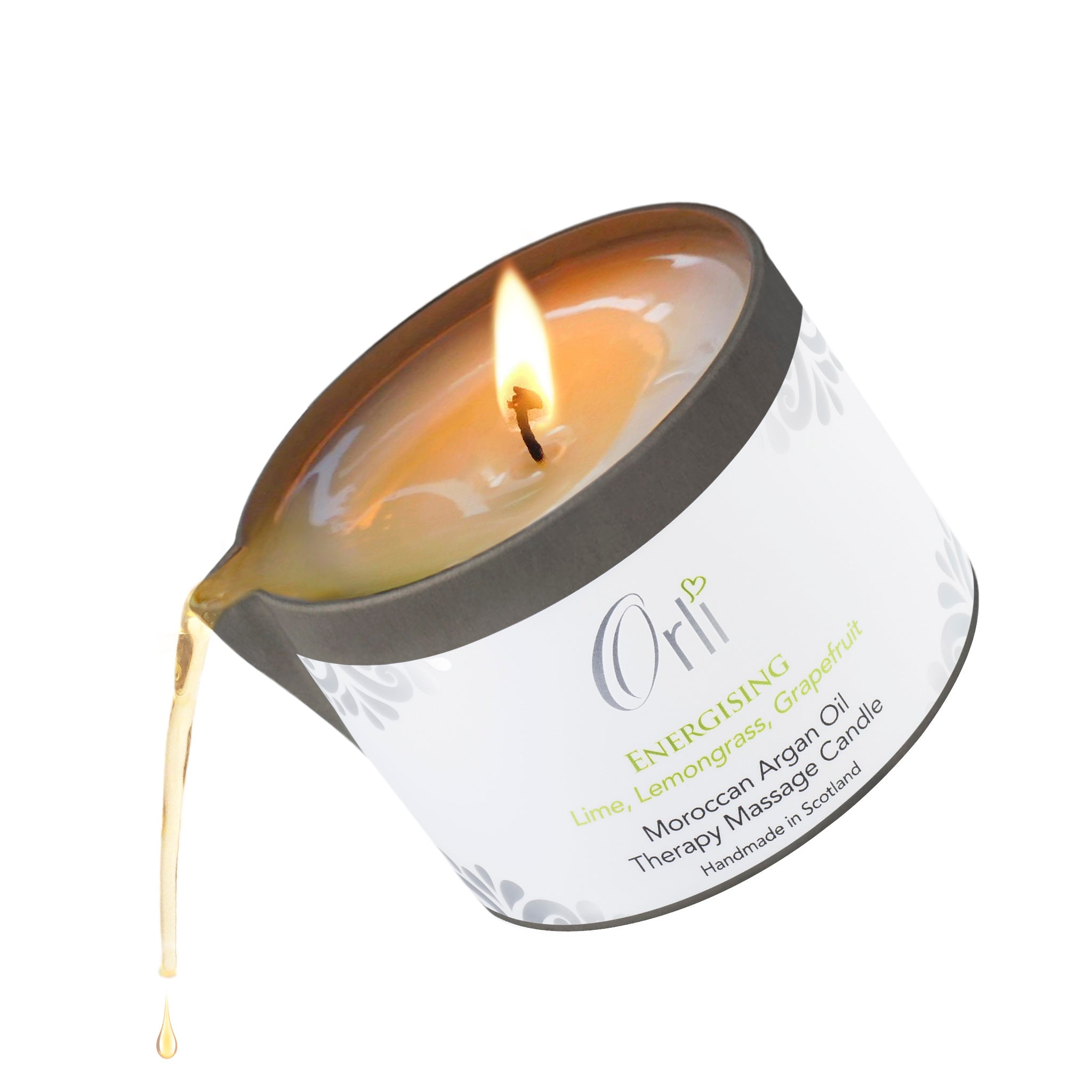Energising massage candle for uplifting spa treatments and revitalising self care rituals