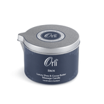 Eros massage candle melted oil texture and warm spa ambience