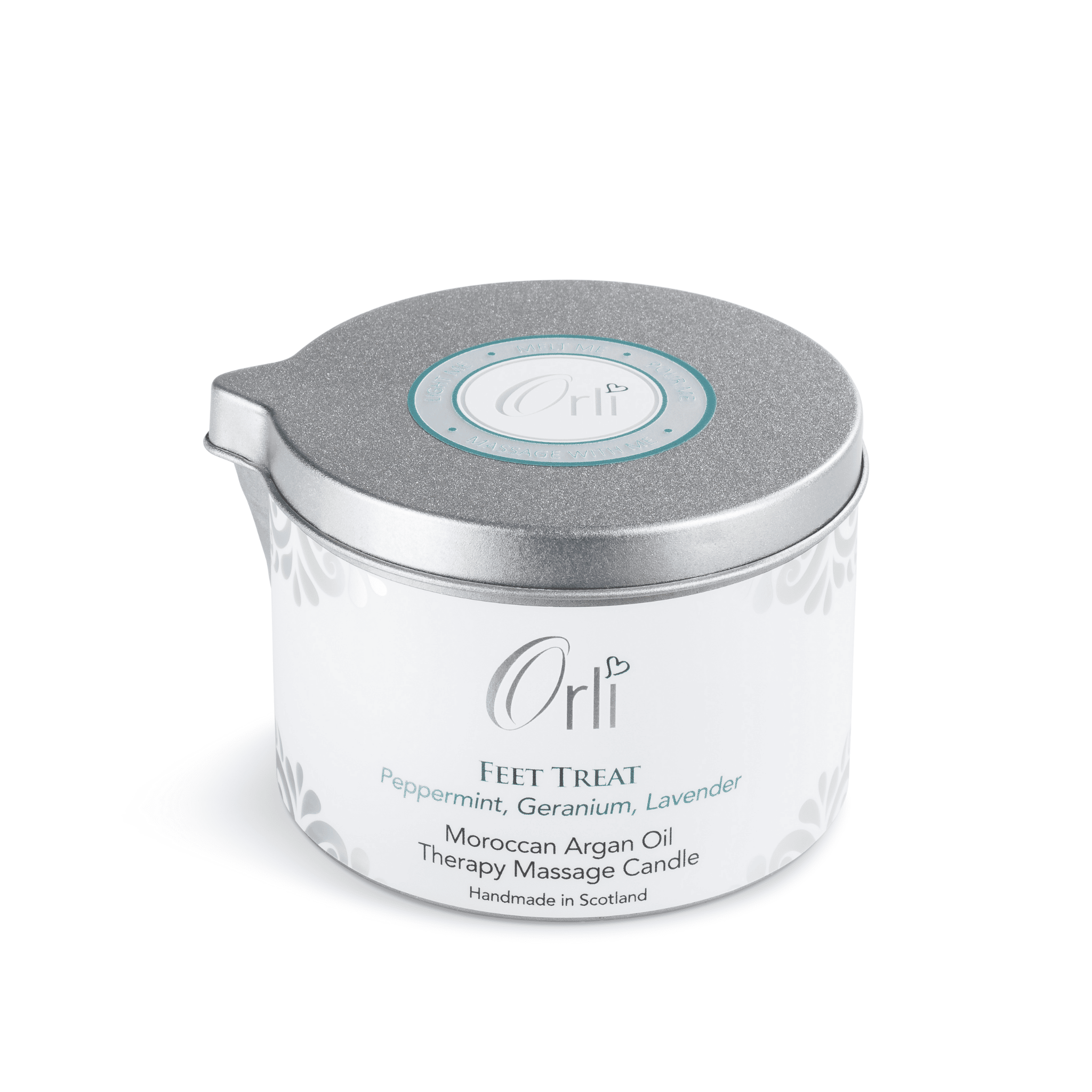 Feet treat massage candle melted oil texture and nourishing foot care treatment