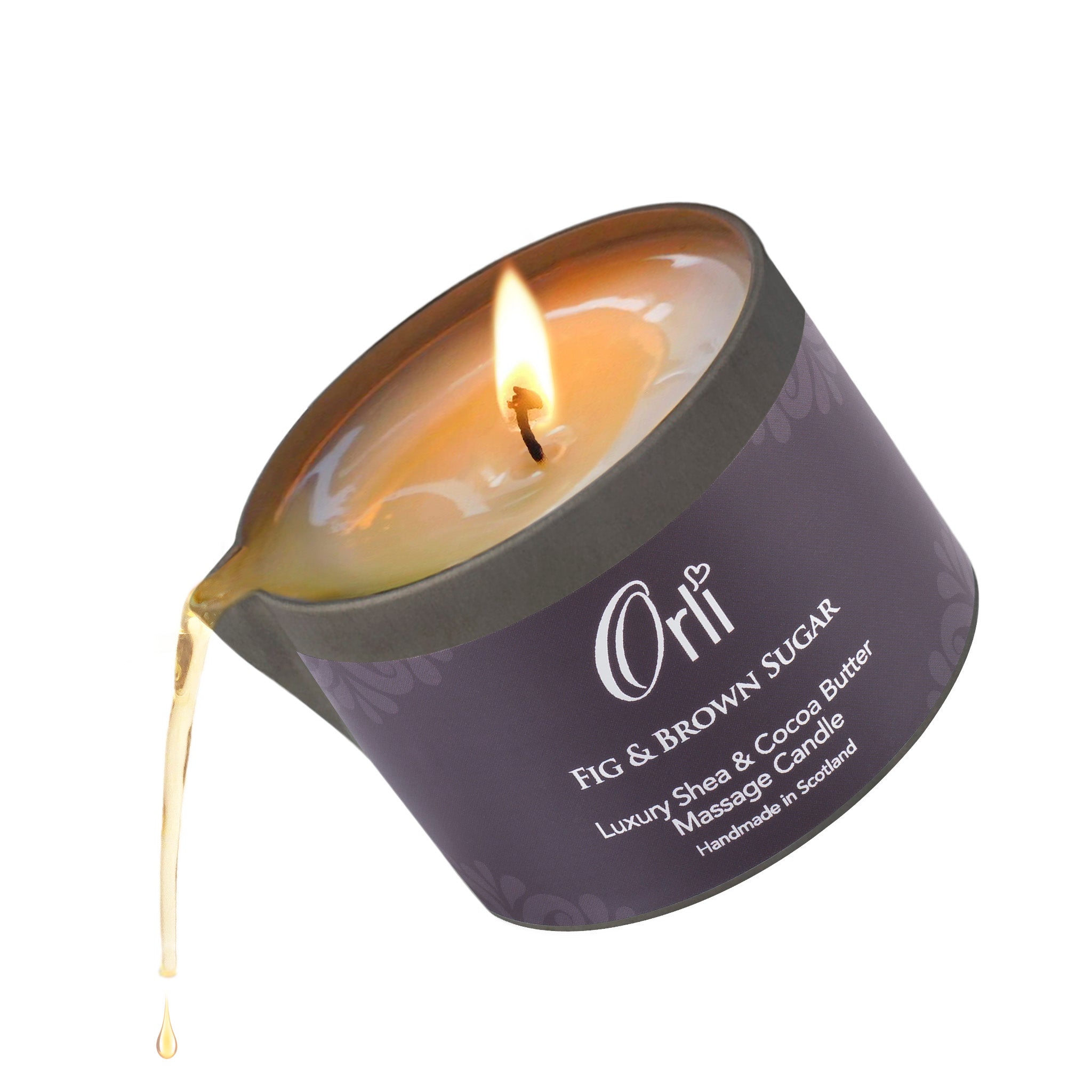 Fig and brown sugar massage candle for indulgent spa treatments and soothing self care rituals