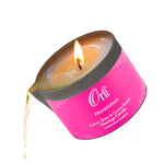 Frangipani massage candle for relaxing spa treatments and indulgent self care rituals