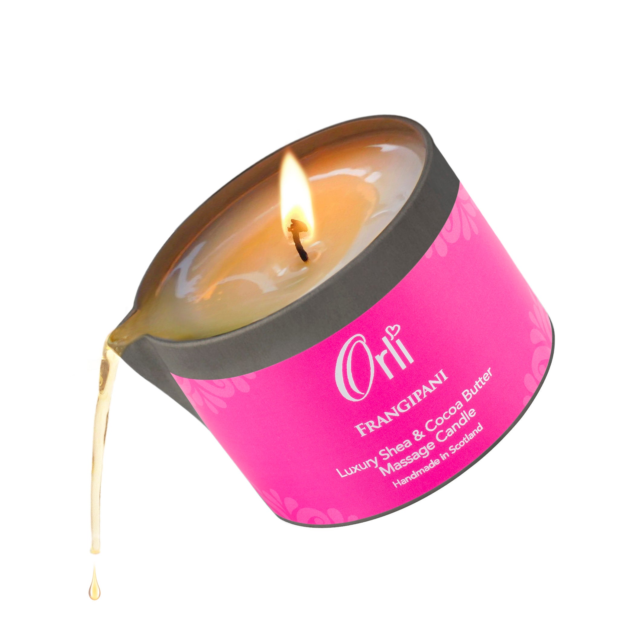 Frangipani massage candle for relaxing spa treatments and indulgent self care rituals