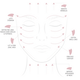 Rose quartz gua sha tool used for facial massage to lift and sculpt the skin