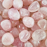 Rose quartz tumble stones for crystal healing, relaxation and calming energy