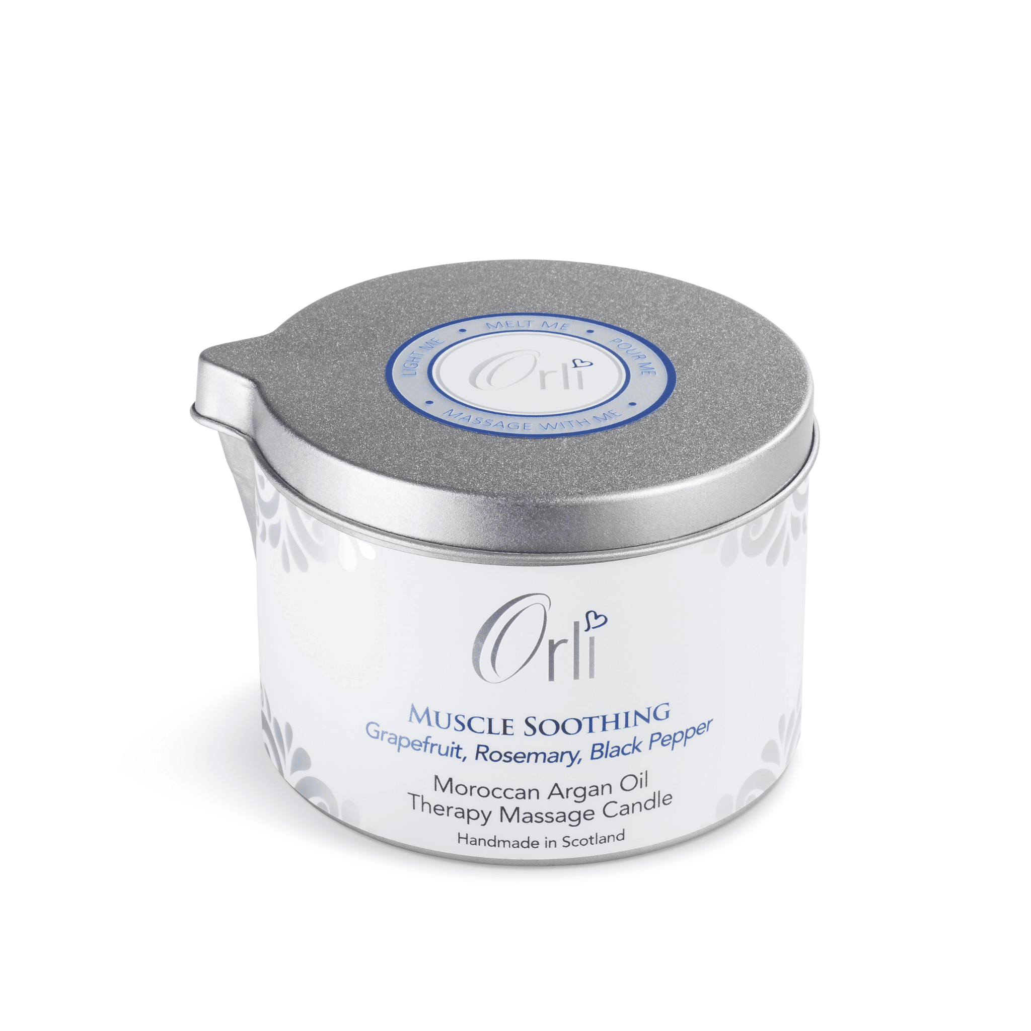 Muscle soothing massage candle melted oil texture and warming relief for tired muscles