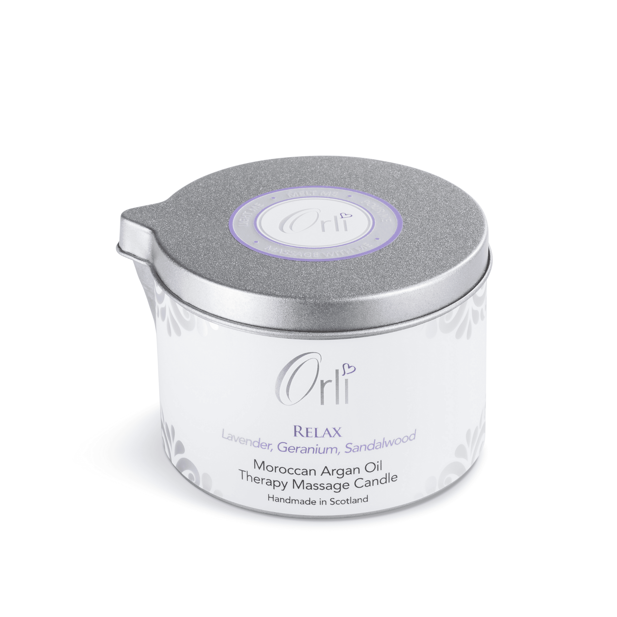 Relax massage candle melted oil texture and warm glow for peaceful relaxation