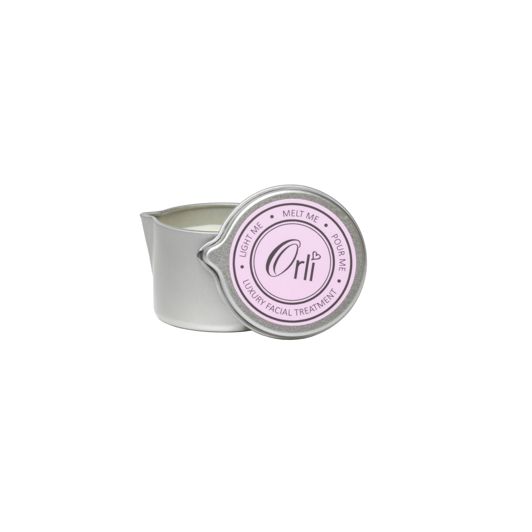 Rose and neroli facial treatment candle for nourishing skin and professional spa treatments