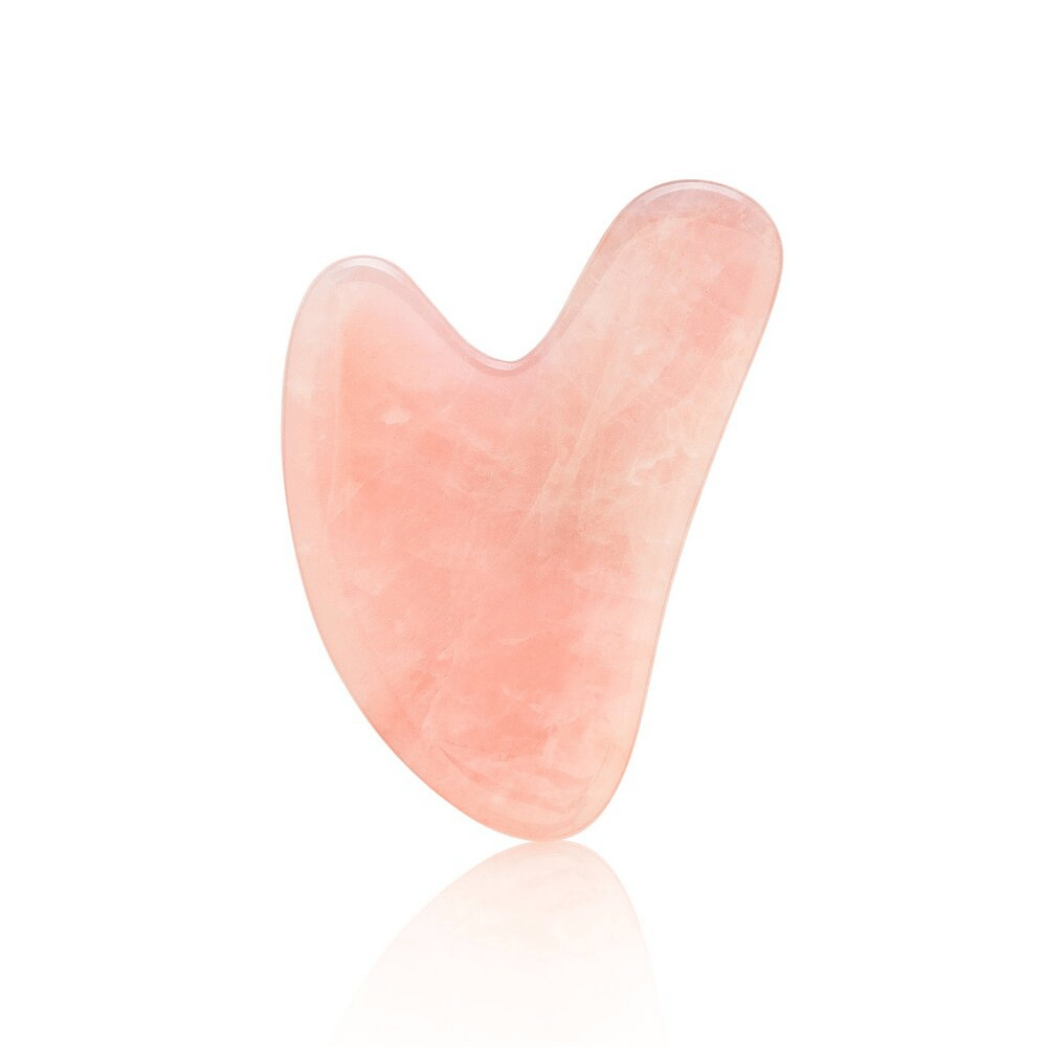 Rose quartz gua sha facial sculpting tool for lifting, toning and improving skin circulation