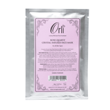 Rose quartz crystal face mask used in relaxing skincare treatment and self care routine