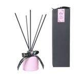 Rose and rhubarb reed diffuser with fresh fruity fragrance for uplifting home and spa ambience