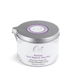 Sensual massage candle melted oil texture and warm glowing ambience