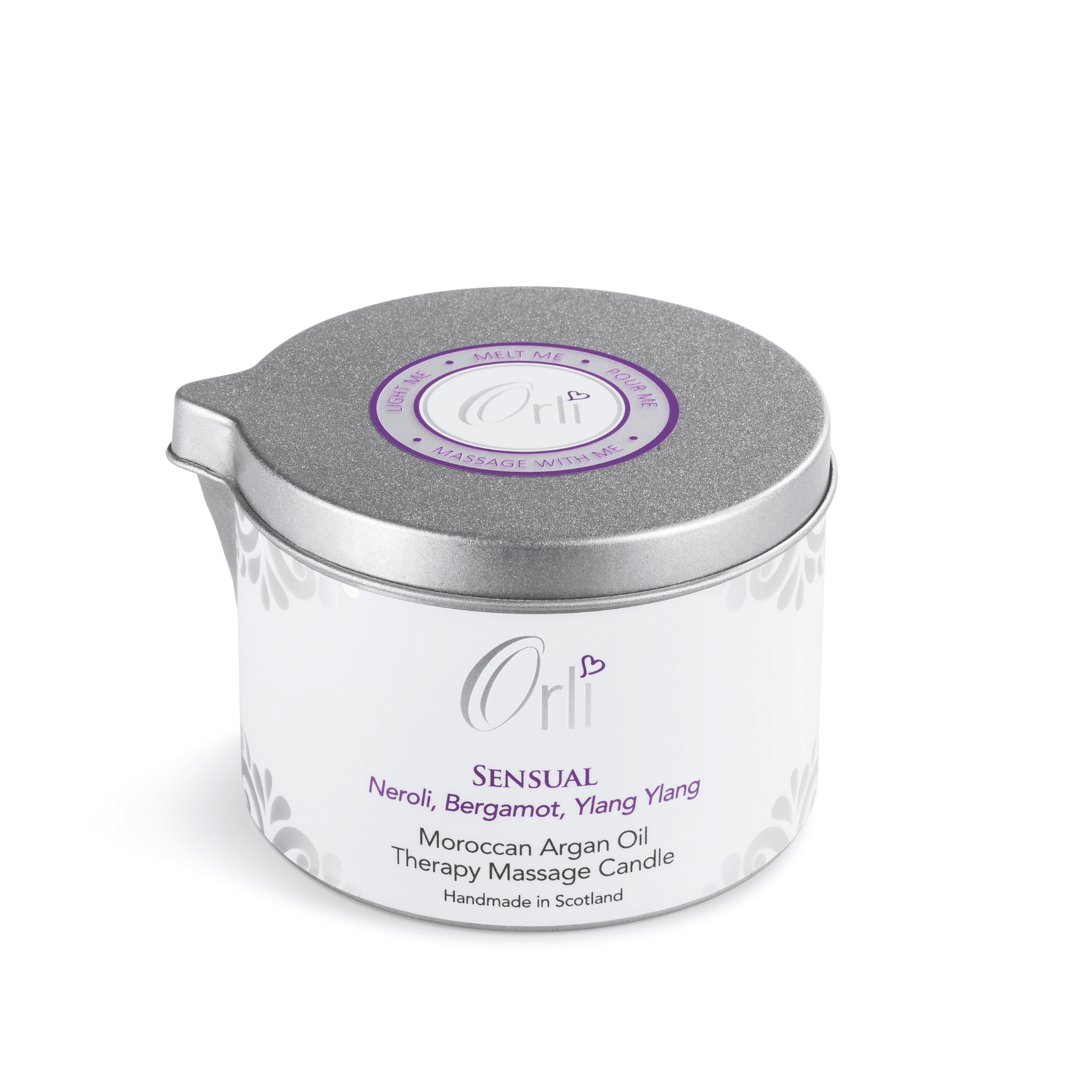 Sensual massage candle melted oil texture and warm glowing ambience
