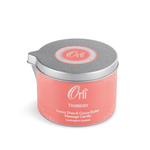 Tigerlily massage candle melted oil texture and warm glowing spa ambience