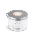 Warming massage candle melted oil texture and warm glow for relaxing treatments