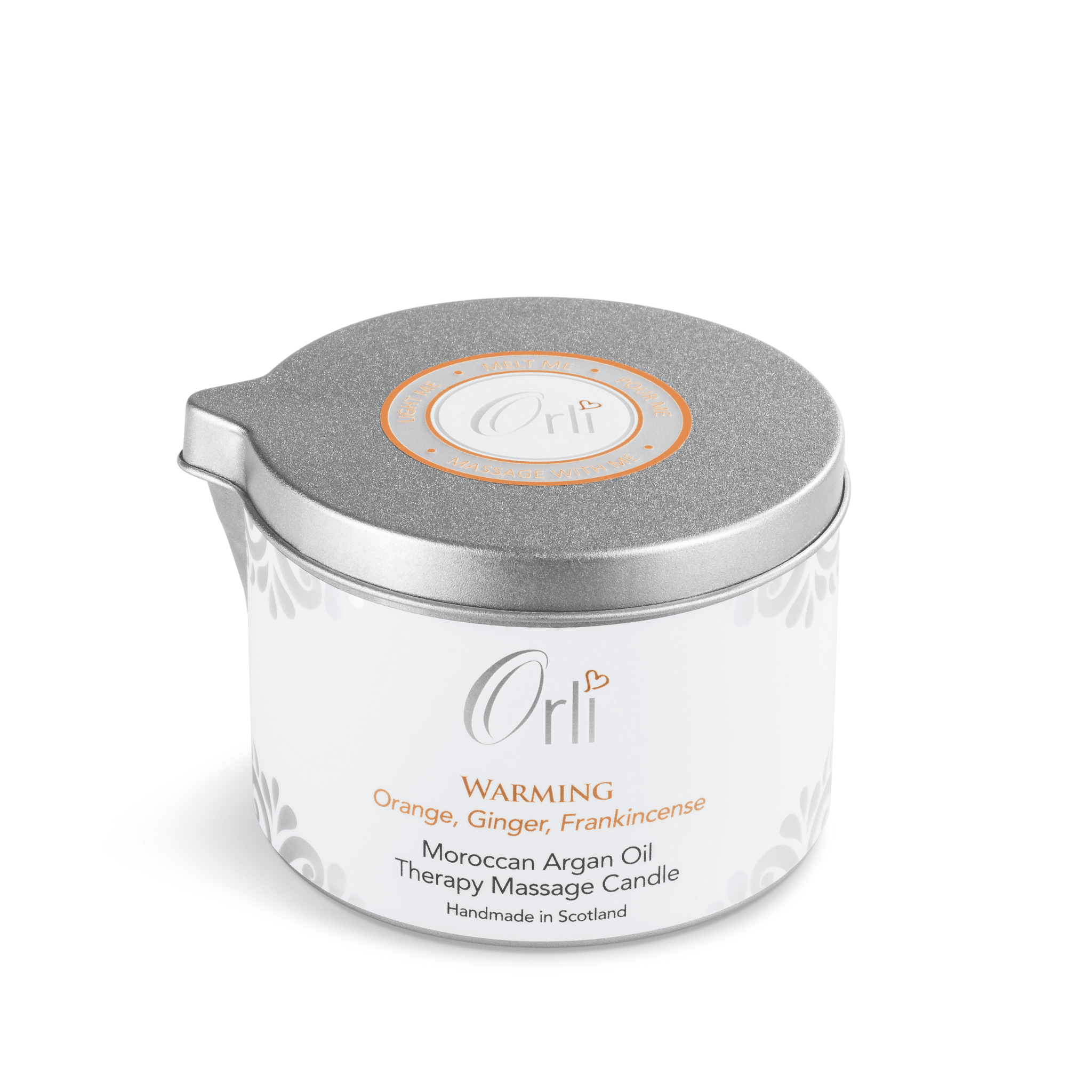 Warming massage candle melted oil texture and warm glow for relaxing treatments