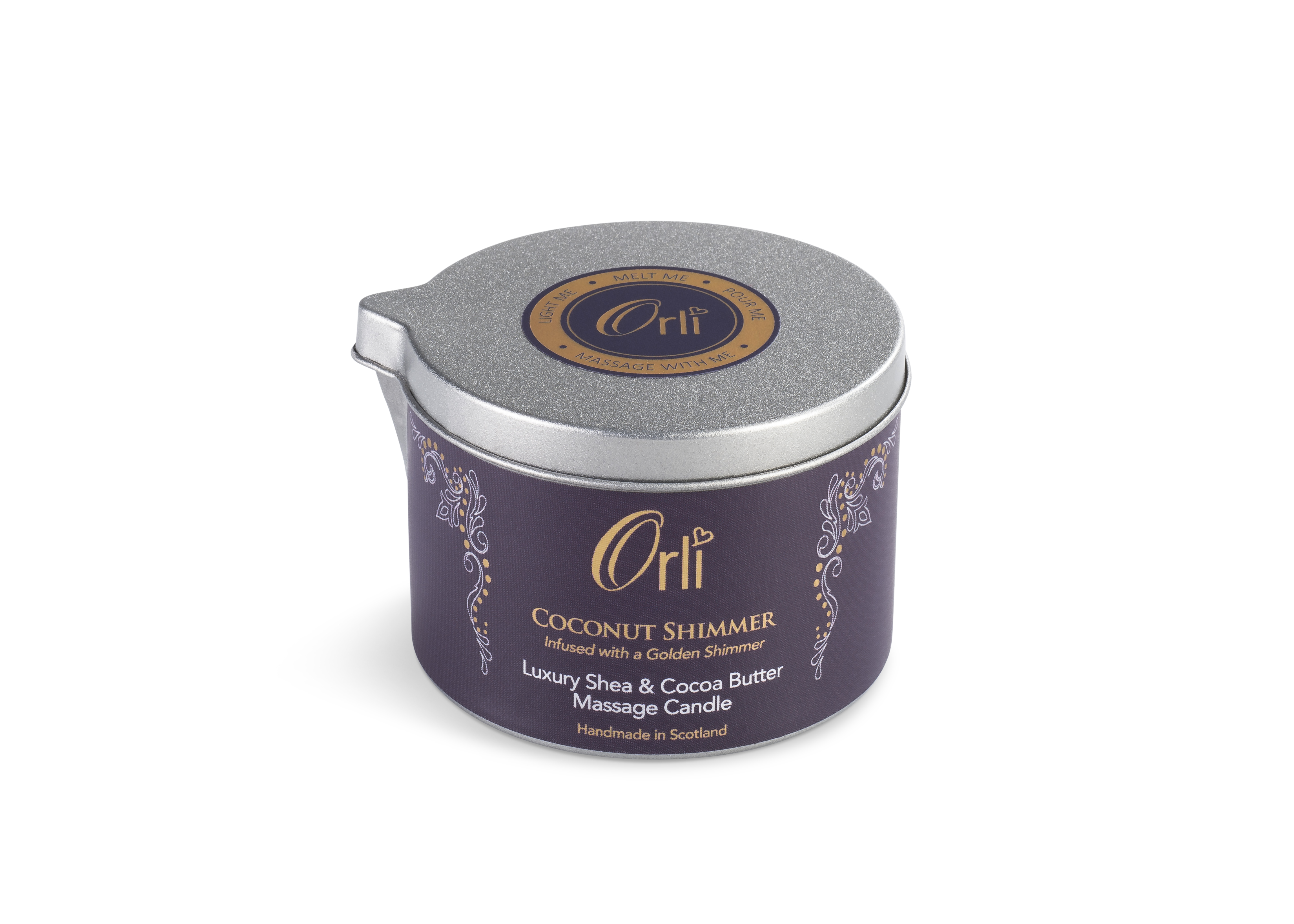 Coconut Shimmer Massage Candle by Orli