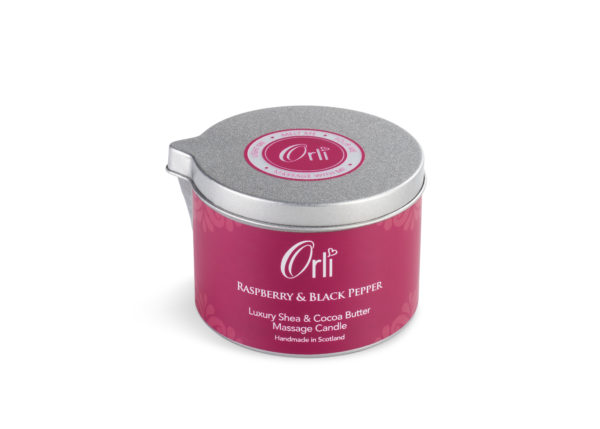 Raspberry and Black Pepper Massage Candle by Orli