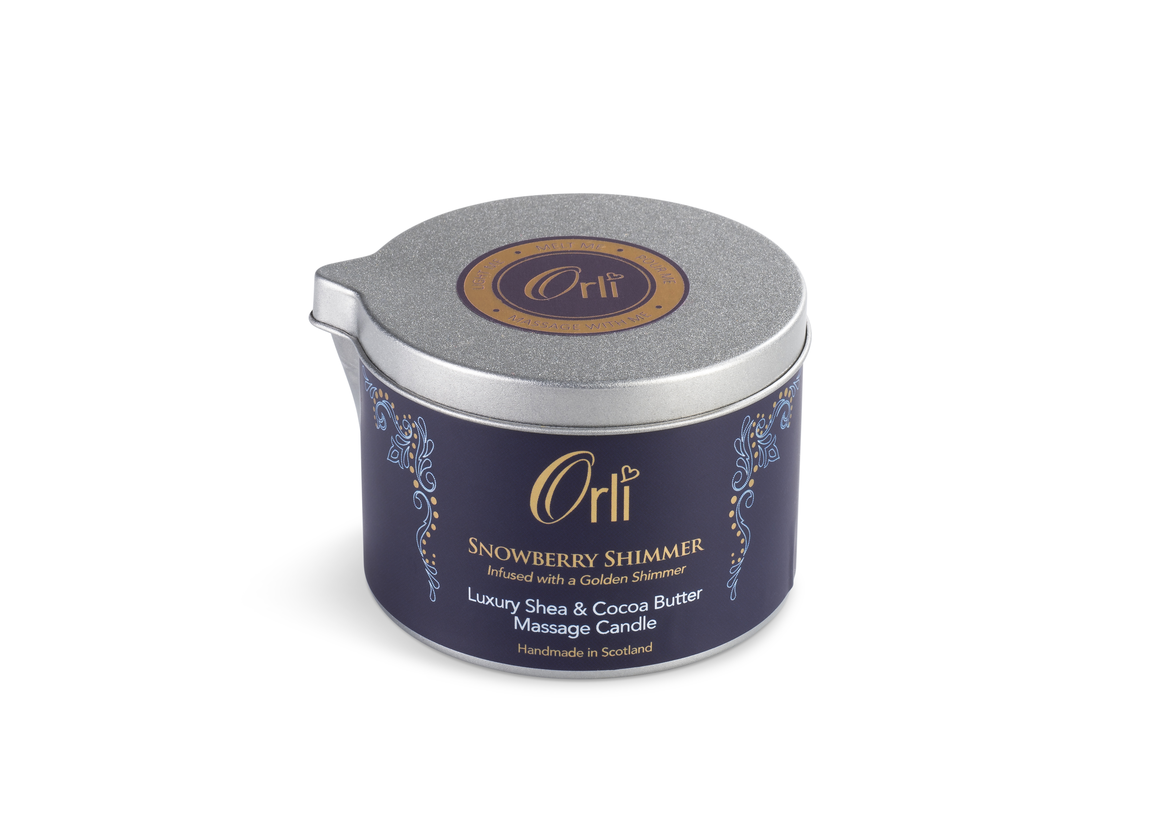 Snowberry Shimmer Massage Candle by Orli