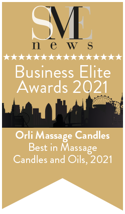 Award winning massage candles by Orli